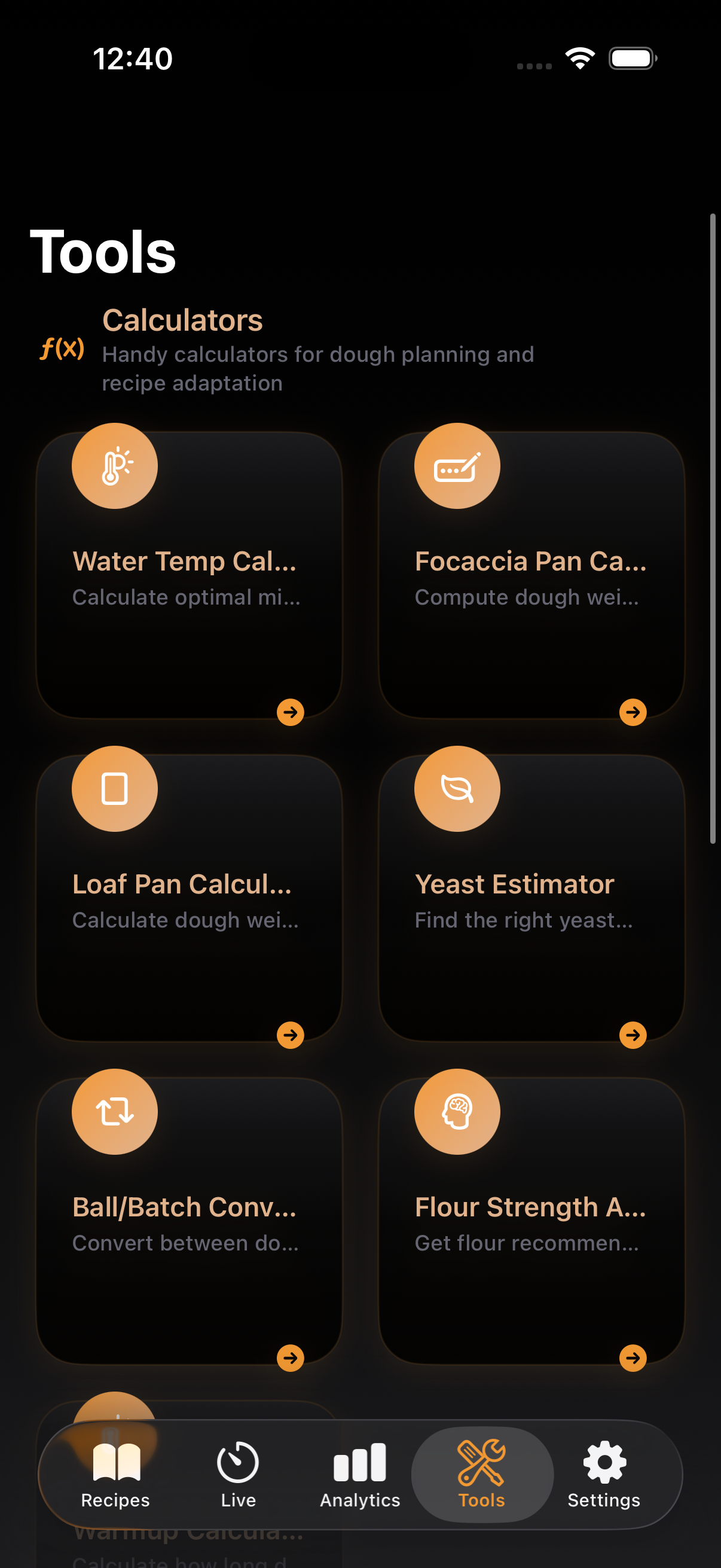 Professional tools and calculators